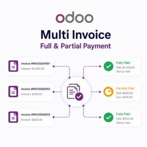 Website Multiple Customer Invoice Full/Partial Payment(Portal User)
